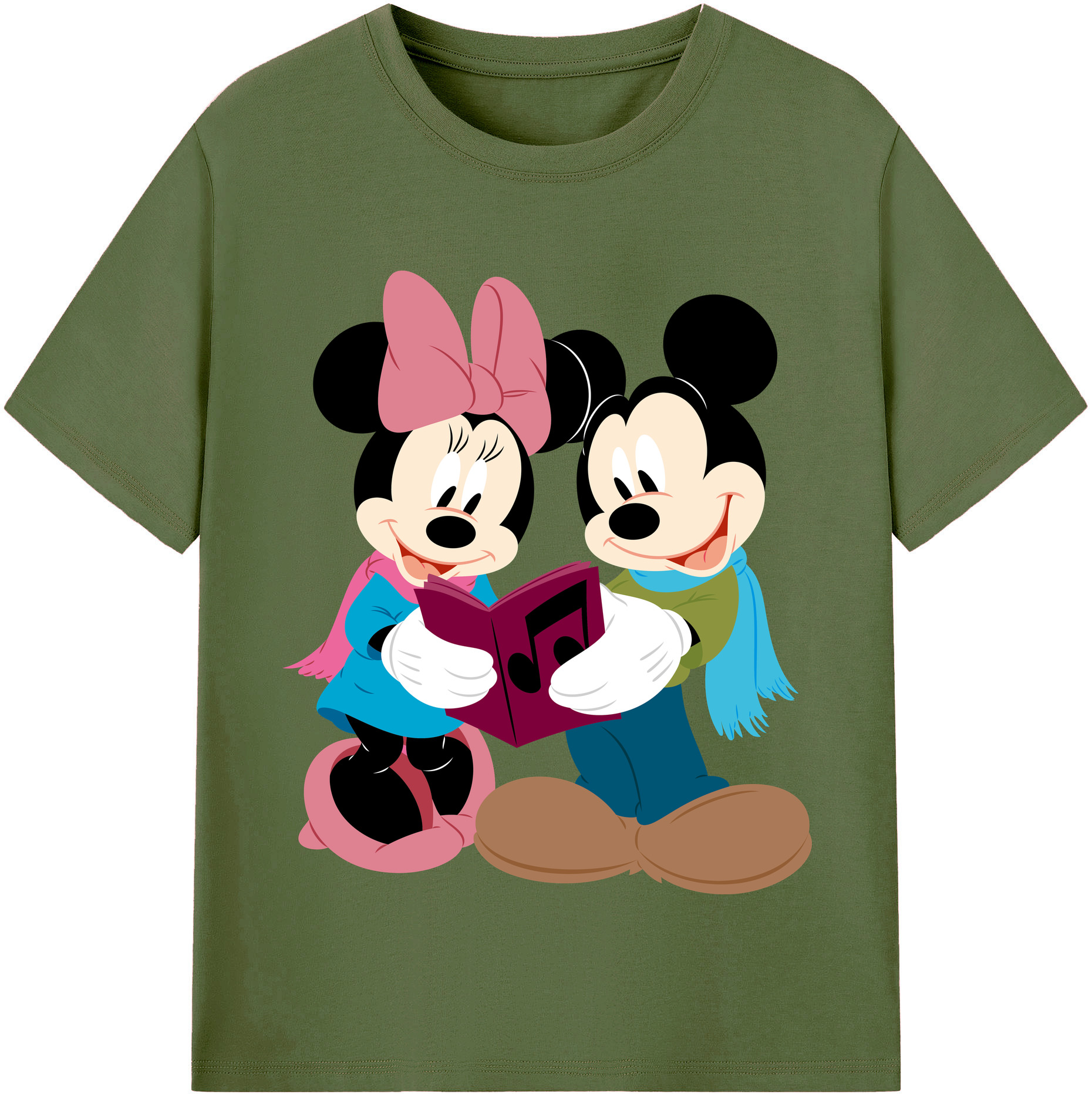 （画像用） ミッキーマウス Mickey Mouse 綿100％半袖Tシャツ（フロントプリント）
